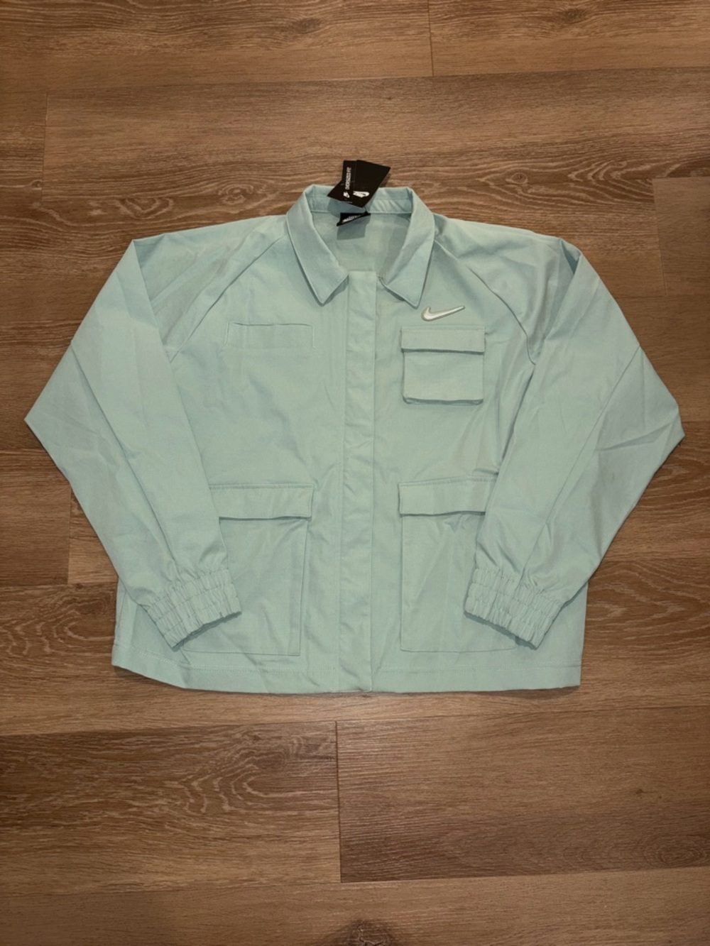 Nike Sportswear Swoosh Women's Woven Jacket Green Size XL CZ8898-008 New